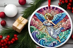 Round Christmas Ornament Sublimation|Clipart Product Image 1