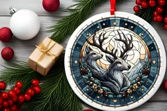 Round Christmas Ornament Sublimation|Clipart Product Image 1