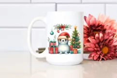 Whimsical Seal with Santa Hat PNG Product Image 2