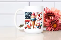 Vintage Ice Cream Sticker for Summer Sublimation Clipart Product Image 2