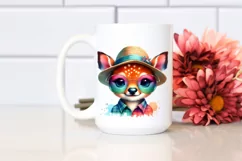 Colorful Baby Deer Clipart PNG Product Image 2