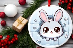 Round Christmas Ornament Sublimation|Clipart Product Image 2