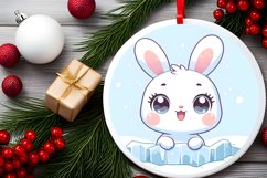 Round Christmas Ornament Sublimation|Clipart Product Image 2