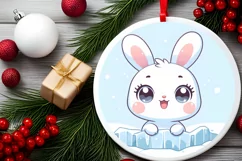 Round Christmas Ornament Sublimation|Clipart Product Image 2