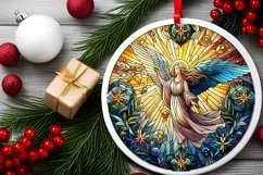 Round Christmas Ornament Sublimation|Clipart Product Image 2