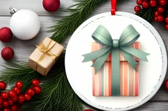 Colorful Pastell Watercollor Christmass Gift PNG Product Image 2