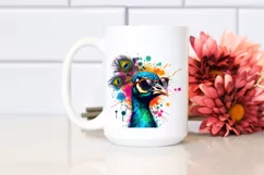 Quirky and Vibrant Peacock with Sunglasses | Clipart Product Image 2
