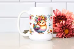 Colorful Flower Crown Watercolor Clipart Product Image 2