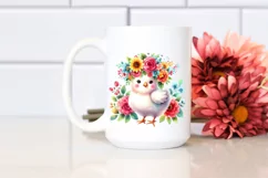 Colorful Flower Crown Watercolor Clipart Product Image 2