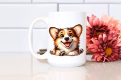 Crazy Watercolor Funny Corgi | Sublimation | Clipart Product Image 2