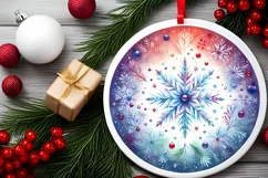 Round Christmas Ornament Sublimation|Clipart Product Image 2