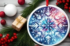 Round Christmas Ornament Sublimation|Clipart Product Image 2