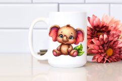 Vibrant Colorful Brownish Plush Elephant Product Image 2