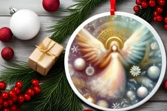 Round Christmas Ornament Sublimation|Clipart Product Image 1