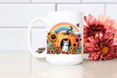 Floral Cat House Watercolor Scene Product Image 2