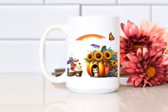 Floral Cat House Watercolor Scene Product Image 2