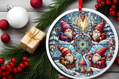 Round Christmas Ornament Sublimation|Clipart Product Image 1