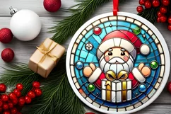 Round Christmas Ornament Sublimation|Clipart Product Image 1