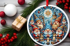 Round Christmas Ornament Sublimation|Clipart Product Image 2