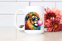 Quirky Lion with Sunglasses and Chewing Gum | Clipart Product Image 2