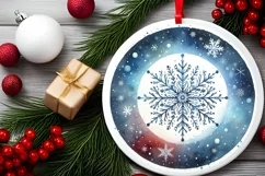 Round Christmas Ornament Sublimation|Clipart Product Image 2