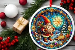 Round Christmas Ornament Sublimation|Clipart Product Image 1