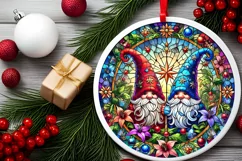 Round Christmas Ornament Sublimation|Clipart Product Image 1