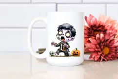 Simple Funny Zombie Halloween PNG Product Image 2