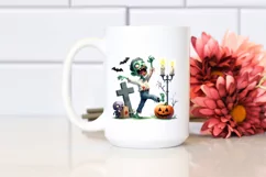 Simple Funny Zombie Halloween PNG Product Image 2