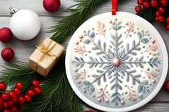 Round Christmas Ornament Sublimation|Clipart Product Image 2