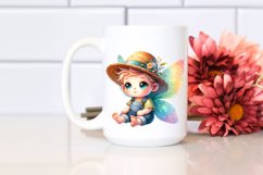 Colorful Cute Image of Baby Fairy with Farmer&#039;s Hat Product Image 2