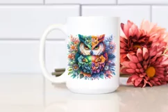 Abstract Vibrant Owl made of , PNG Product Image 2