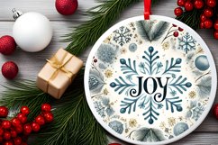 Round Christmas Ornament Sublimation|Clipart Product Image 2