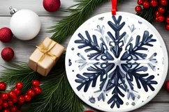 Round Christmas Ornament Sublimation|Clipart Product Image 2