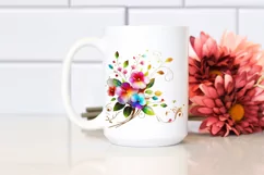 Watercolor Luxury Flower Splash Clipart Product Image 2