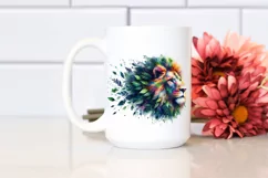 Abstract Vibrant Lion made of , PNG Product Image 2