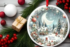 Holiday Wishes Pastel Watercolor Scene Product Image 2