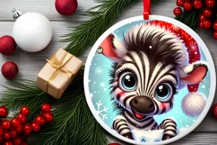 Round Christmas Ornament Sublimation|Clipart Product Image 1