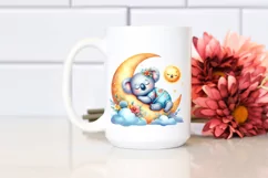 Vibrant Watercolor Whimsical Baby Koala Dressed for Summer Product Image 2