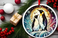 Round Christmas Ornament Sublimation|Clipart Product Image 2