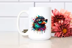 Colorful Sunglasses Bird | Sublimation | Clipart Product Image 2