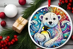 Round Christmas Ornament Sublimation|Clipart Product Image 1