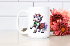 Colorful Baby Unicorn in Schottische Dancer's Outfit PNG Product Image 2