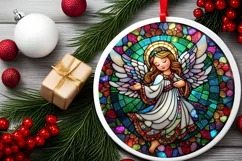 Round Christmas Ornament Sublimation|Clipart Product Image 1