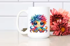 Cute Baby Octopus Eyes | Sublimation Clipart Product Image 2