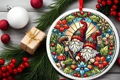 Round Christmas Ornament Sublimation|Clipart Product Image 1