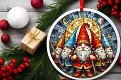 Round Christmas Ornament Sublimation|Clipart Product Image 1