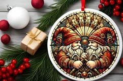 Round Christmas Ornament Sublimation|Clipart Product Image 1