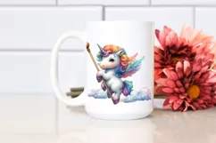 Baby Unicorn with Pole, PNG Product Image 2