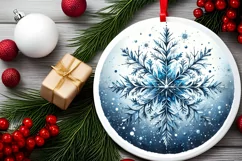 Round Christmas Ornament Sublimation|Clipart Product Image 2